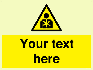 Custom Warning substance or mixture presenting a health hazard